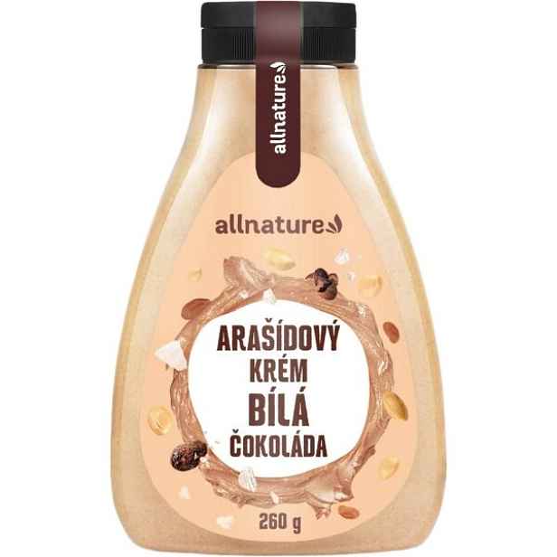 ALLNATURE ARAŠÍDOVÝ KRÉM BÍLOU ČOKOLÁDOU 260 G Ořechový krém , G