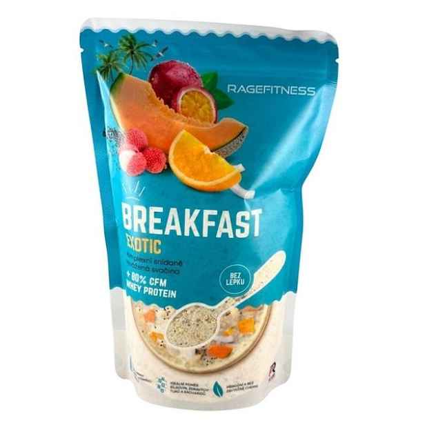 RAGEFITNESS BREAKFAST 600 G EXOTIC Bezlepková instantní kaše , G