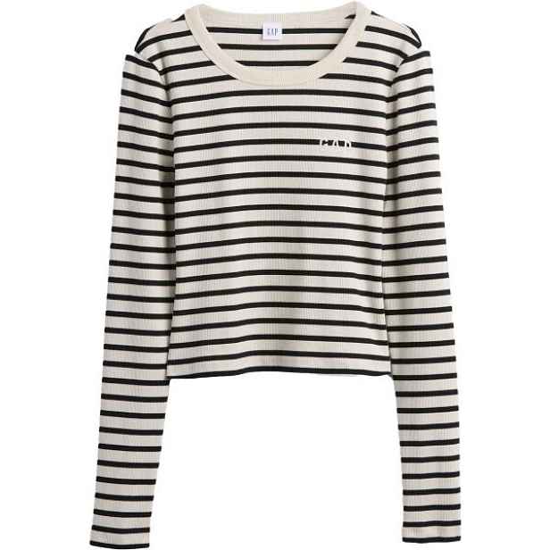 GAP V-JPN LS RIB TEE Dámské crop tričko