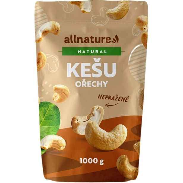 ALLNATURE KEŠU JÁDRA 1000 G Přírodní ořechy , KG