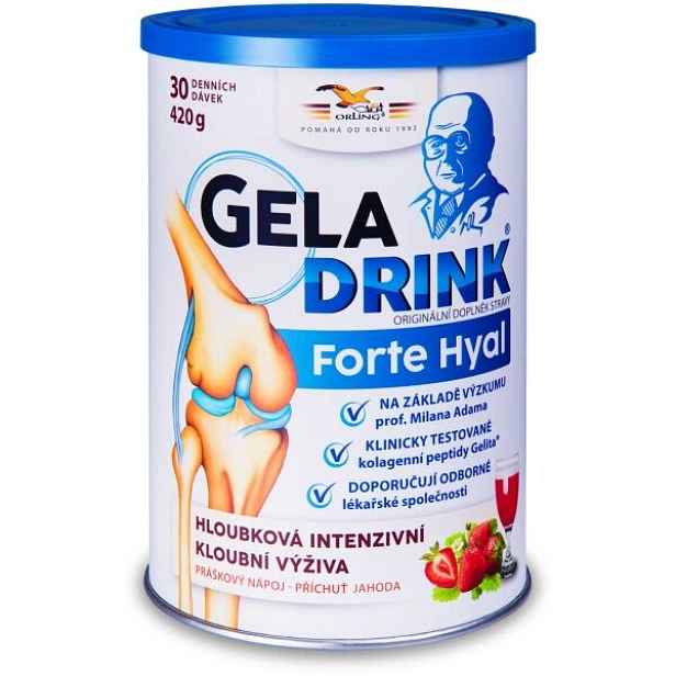 GELADRINK FORTE HYAL JAHODA 420 G Hloubková kloubní výživa , G