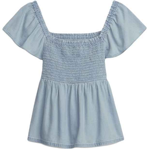 GAP TOP SMOCKED FLUTTER Dívčí tričko
