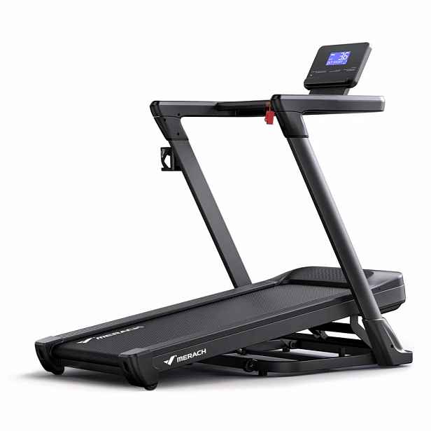 MERACH T31 běžecký pás s automatickým sklonem 18%, nostnost 159 kg