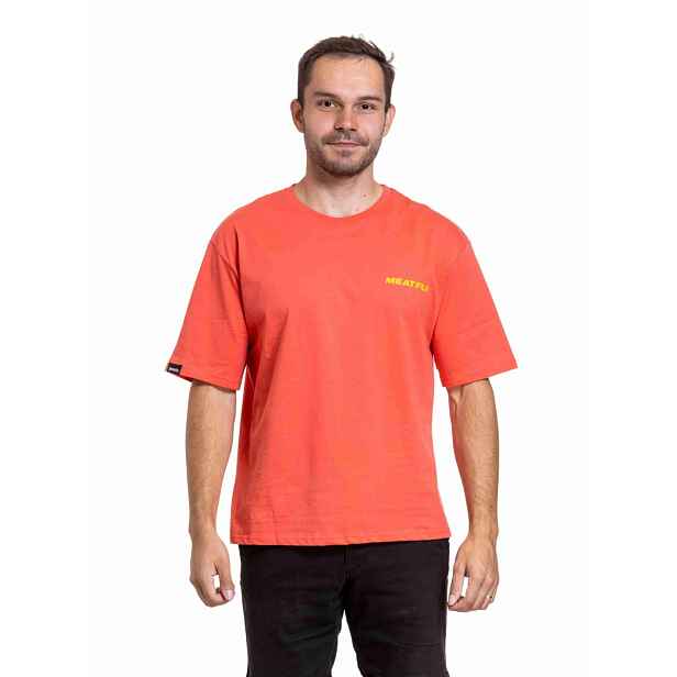 Unisex tričko meatfly t-cat korálová m/l