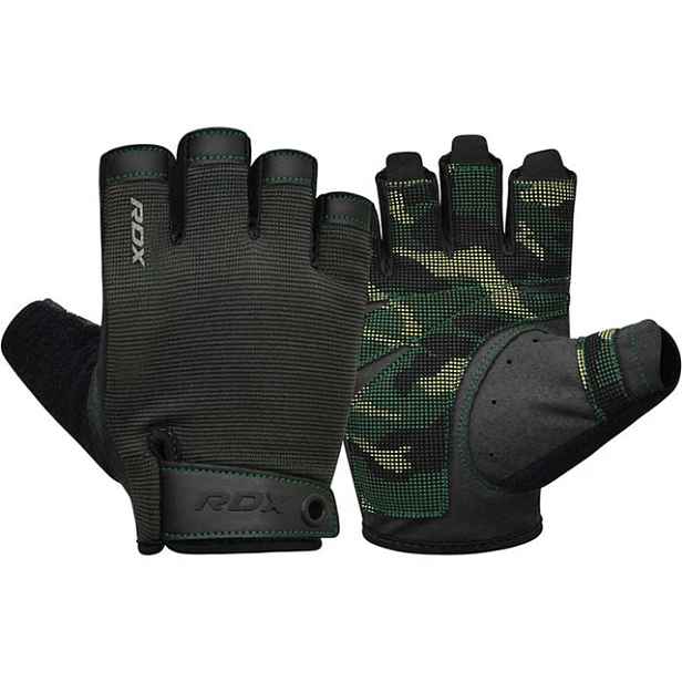 RDX Vzpěračské rukavice T2 HALF, armádní