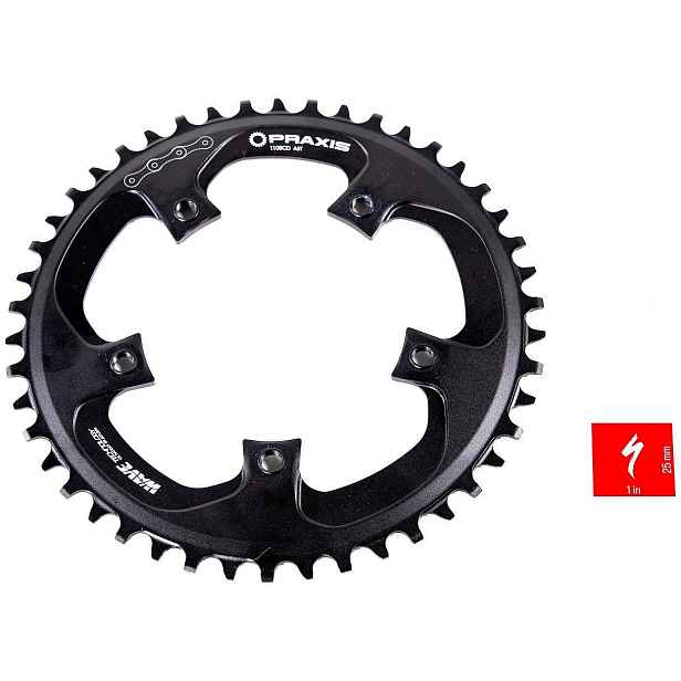 Převodník Praxis CHR Chainring, SL System, 46T, 49CL, 110BCD Počet zubů: zubů