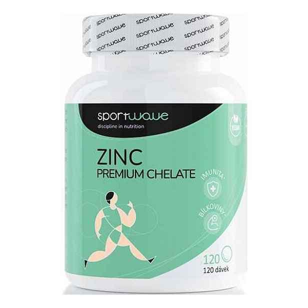 SPORT WAVE ZINC PREMIUM CHELATE 120 TAB Chelátový zinek
