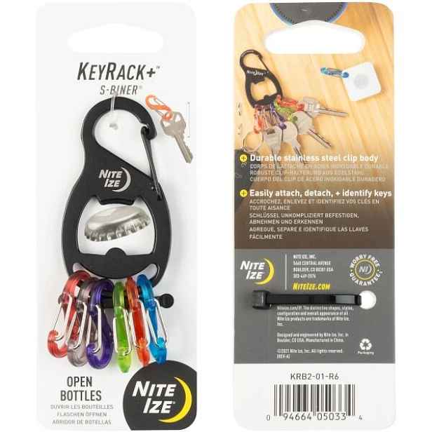 NITE IZE KEYRACK+ -BINER Klíčenka s karabinou