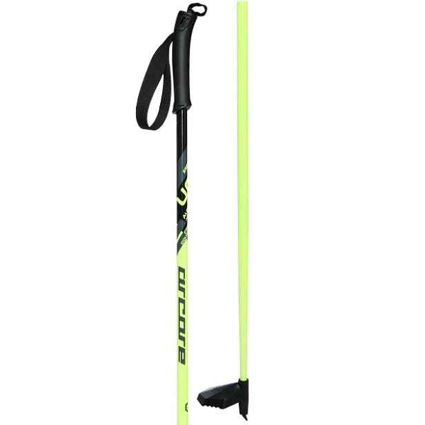 Arcore UCP ALPHA JR Juniorské běžkařské hole, reflexní neon