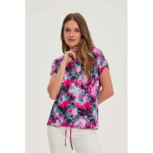Marisse Patterned Fuchsia Blouse