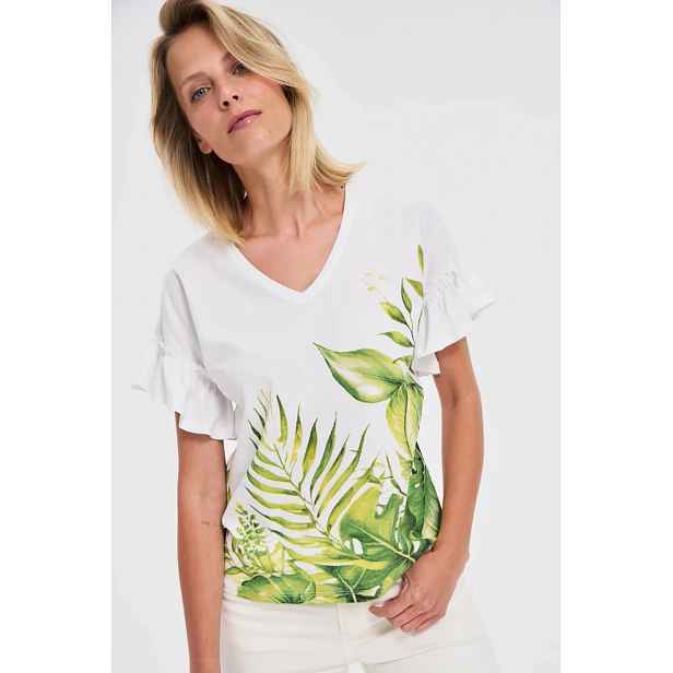 Marisse Cotton Blouse With Ruffled Sleeves