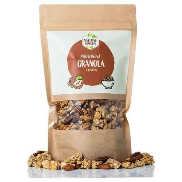 NATURAL PROTEIN PROTEINOVÁ GRANOLA - OŘECHOVÁ (250 G) Ořechová snídaně , G