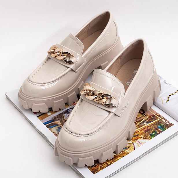 Resti Light women's lacquered half shoes with chain Ginevra - Footwear