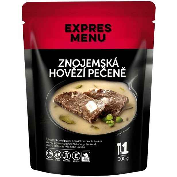 EXPRES MENU ZNOJEMSKÁ HOVĚZÍ PEČENĚ - 1 PORCE Hotové jídlo