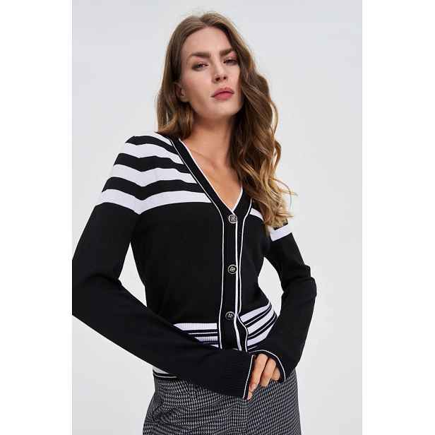 Marisse WOMEN'S SWEATER Z-SW-4842 WHITE_BLACK