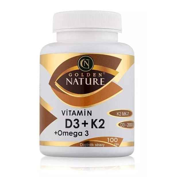 NATURE VITAMIN D3 2000 I.U.+K2 MK-7+OMEGA 3 100 CPS. Komplexní vitamíny