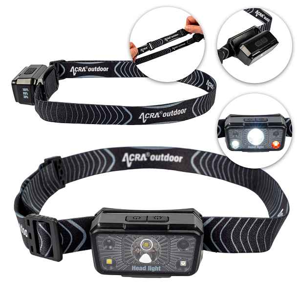 ACRA Outdoor čelová svítilna LAMP2