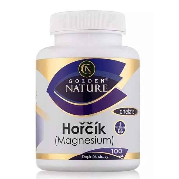 NATURE MAGNESIUM (HOŘČÍK) CHELATE+VITAMIN B6 100 CPS. Minerální doplněk