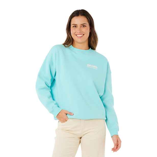 Rip curl dámská mikina Surf Puff Inspired Crew Light Sea