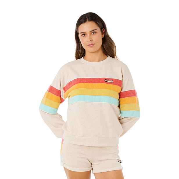 Rip curl dámská mikina Surf Revival Relaxed Crew Oatmeal | Písková