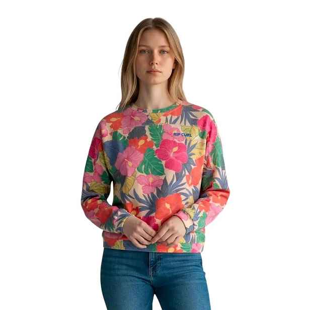 Rip curl dámská mikina Surf Side Relaxed Crew Multi | Mnohobarevná