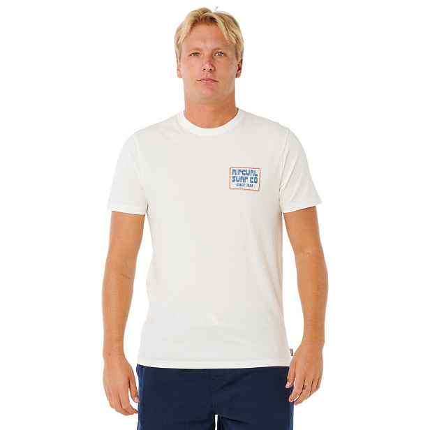 Rip curl pánské tričko Pacific Rinse Sunrise Bone | 100% bavlna