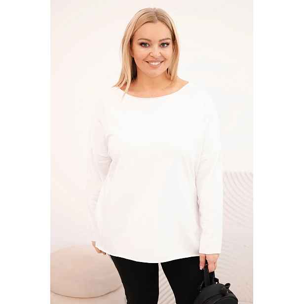 Asymetrická halenka Plus Size s dlouhými rukávy