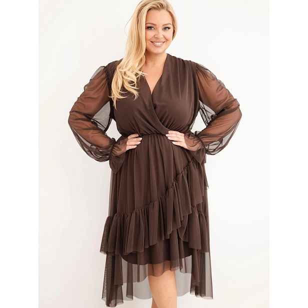 Kesi Plus Size zavinovací šaty s přídavkem viskózy