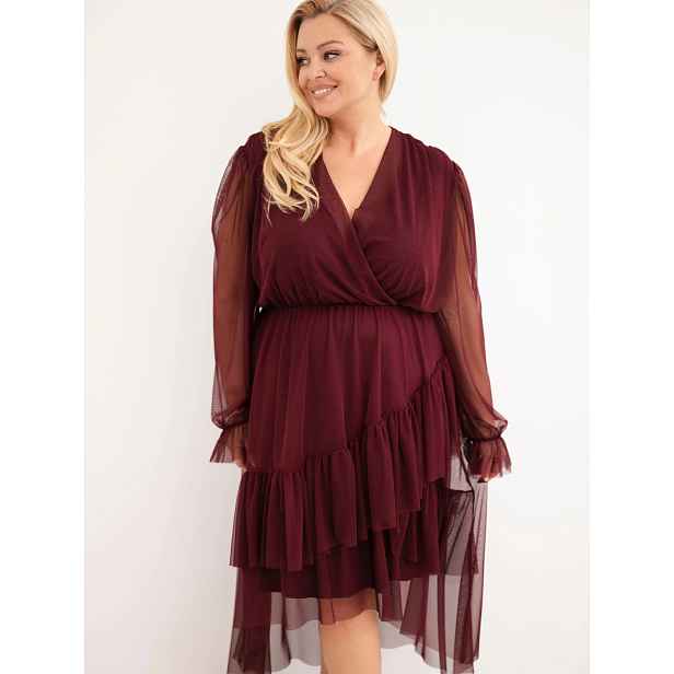 Kesi Włoski Plus Size zavinovací šaty