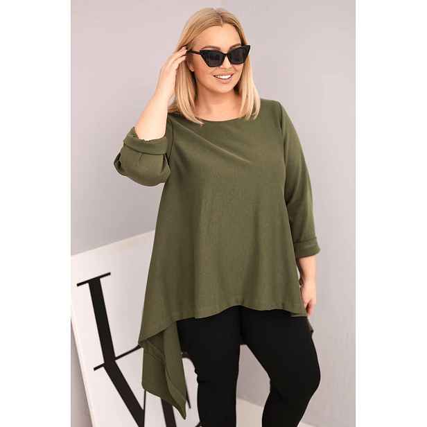 Plus size tunika s asymetrickým střihem