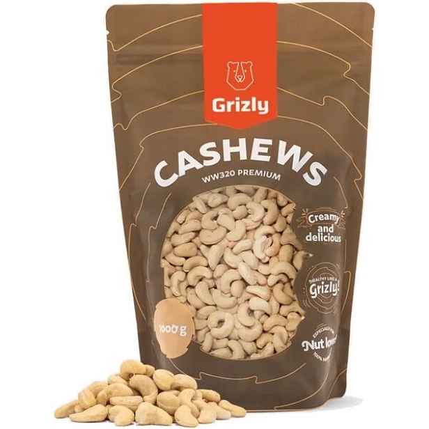 GRIZLY KEŠU NATURAL PREMIUM, 1000 G Přírodní ořechy , KG