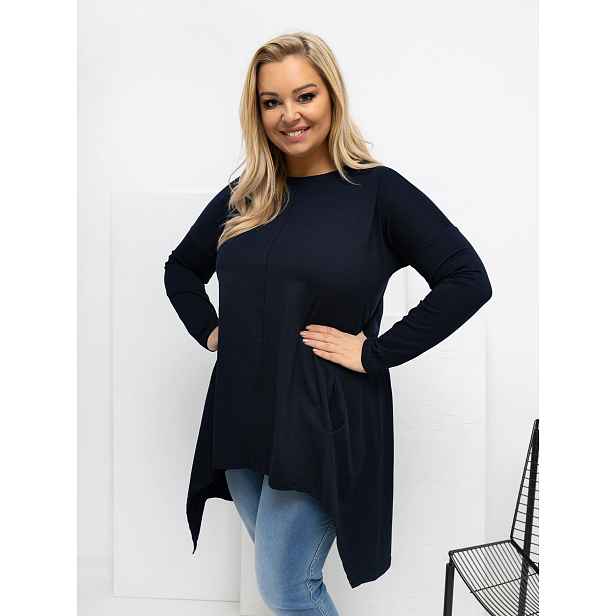 Plus size tunika v námořnické