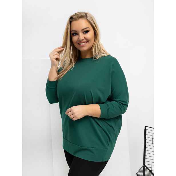 Plus size mikina v barvě