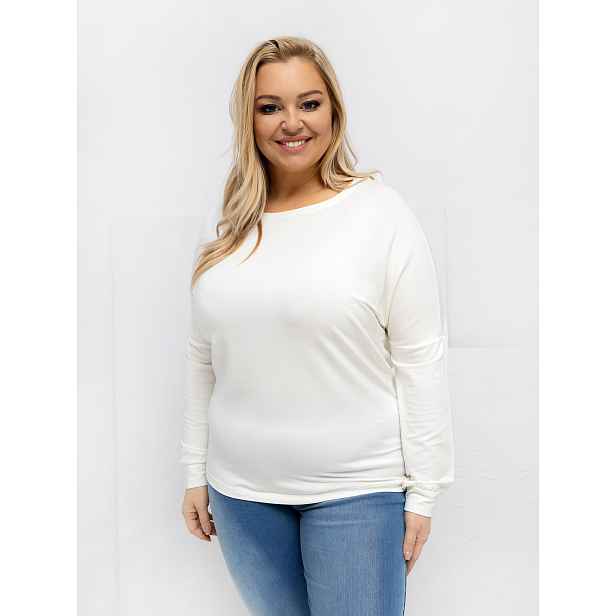 Plus size halenka ecru