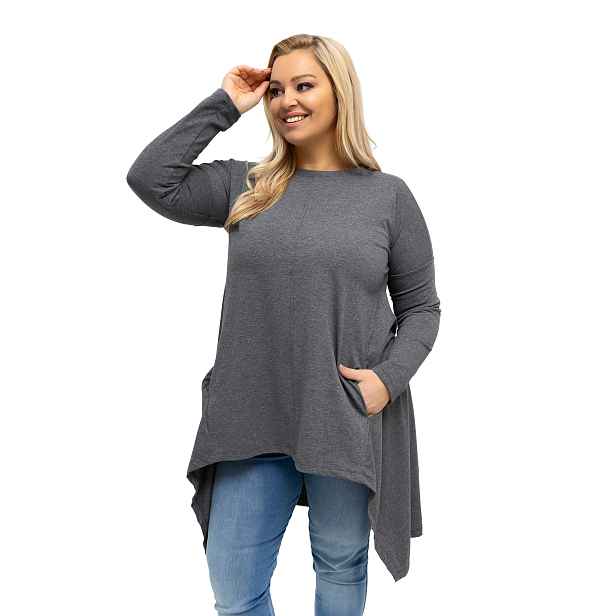 Plus size asymetrická halenka