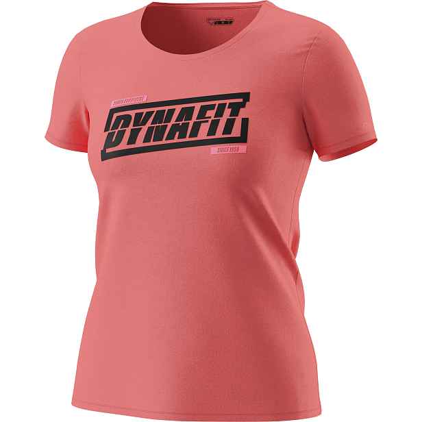 Triko Dynafit Graphic Cotton W / Tee cabana/tabloid Barva: korálová, Velikost: