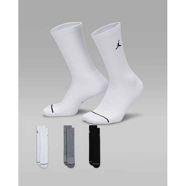Jordan Unisex Everyday Cushion Poly Crew Socks 3pair