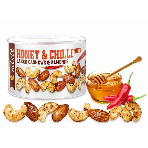 MIXIT OŘÍŠKY Z PECE - MED A CHILLI Mix oříšků , G