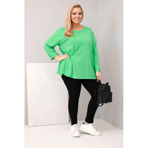 Plus size dámská halenka s dlouhými rukávy