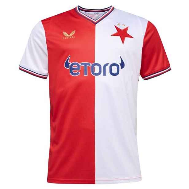 CASTORE SK SLAVIA PRAGUE HOME SS SHIRT Pánský fotbalový dres