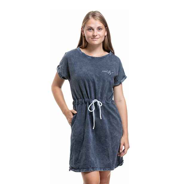 Meatfly dámské šaty Lottie Smoky / Acid Wash | 100% bavlna