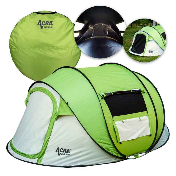 Acra Outdoor ST30 samorozkládací stan pro 2-3 osoby/2seconds - se zatmavením