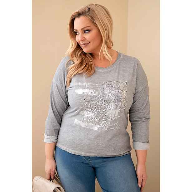 Plus size dámská halenka s potiskem