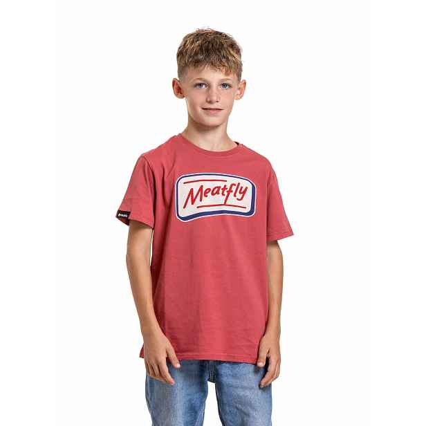 Meatfly dětské tričko Easy Logo Reddish | 100% bavlna
