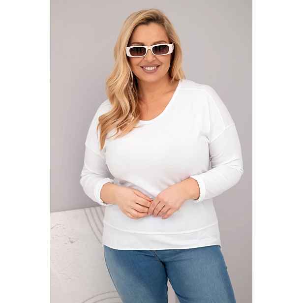Plus size halenka s V-výstřihem