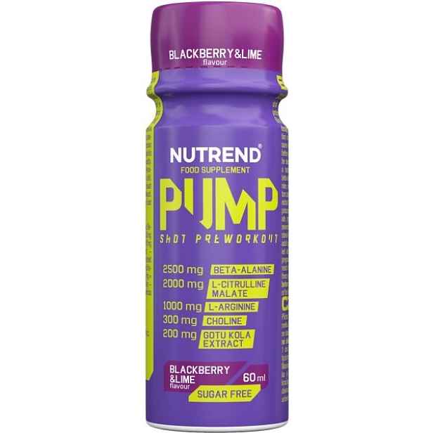 Nutrend PUMP SHOT 60 ML OSTRUŽINA + LIMETKA Energy shot , ML