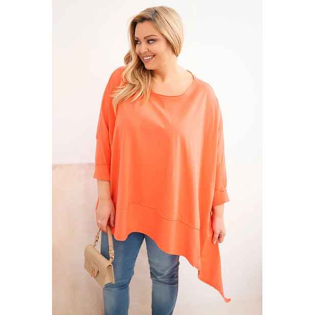 Plus size tunika s asymetrickým spodkem