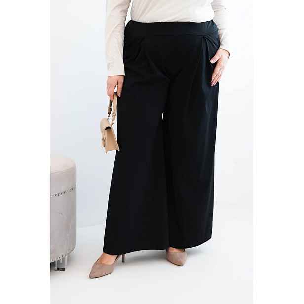 Plus size kalhoty s širokými kalhotami
