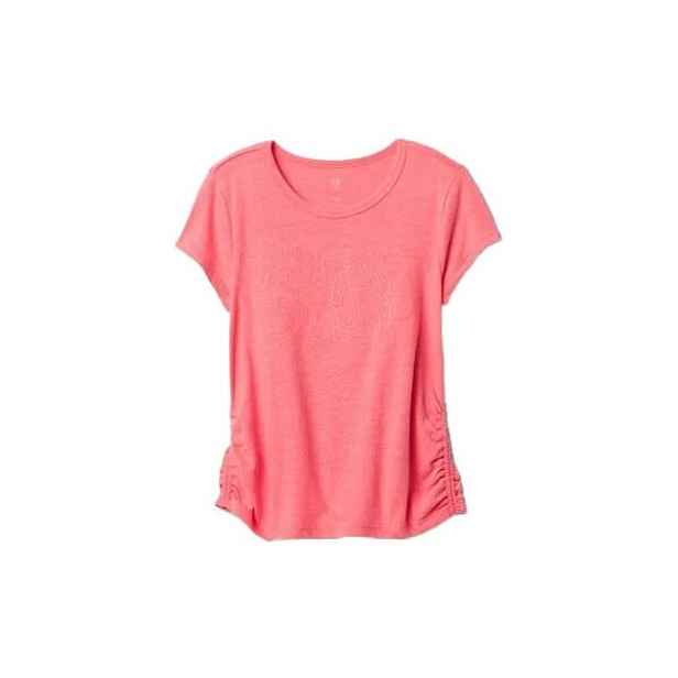 GAP V-LOGO SIDE RUCHED Dívčí tričko