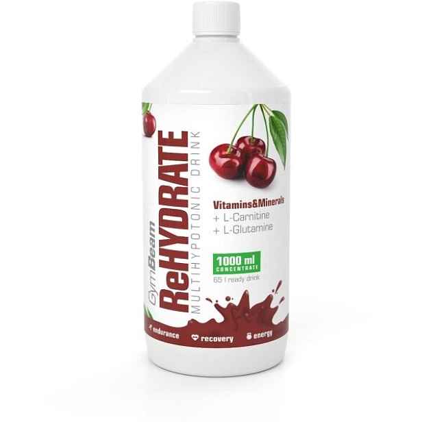 GymBeam REHYDRATE 1000 ML KYSELÁ VIŠEŇ Iontový nápoj